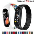 Bracelet pour Xiaomi Mi band 6 7 Bracelet en Nylon tressé boucle solo pulseira bracelet Miband5 Bracelet ceinture Mi band 5 4 3 6 correa