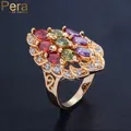 Pera Dubai – bagues pour femmes bijoux multi-violet vert rouge Vintage CZ fête de fiançailles