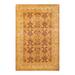 Overton Hand Knotted Wool Vintage Inspired Traditional Mogul Brown Area Rug - 6' 1" x 8' 10"