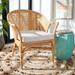 SAFAVIEH Dustin Coastal Rattan Accent Chair with Cushion - 28.2" W x 27.2" L x 33.1" H