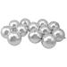 12ct Silver Shatterproof Shiny Christmas Ball Ornaments 4" (100mm)