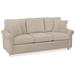 Braxton Culler Park Lane 55" Rolled Arm Sofa Bed w/ Reversible Cushions in White/Blue | 36 H x 81 W x 37 D in | Wayfair