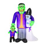 The Holiday Aisle® Monster Family Inflatable Polyester in Green/Indigo/White | 84 H x 37 W x 62 D in | Wayfair 799123064B8A4A3EB213EC1BB956AC09