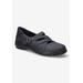 Wide Width Women's Wise Flats by Easy Street in Navy (Size 9 1/2 W)