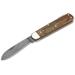 Boker Solingen Hunters Mono Folding Knife 3.35in Damascus Curly Birch Wood Brown Handle 117030DAM