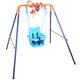 DRM Folding Swing Outdoor Indoor Swing Toddler Swing Set with Support Back Baby Seat+ Baby Spiral Hanging Toys for Baby/Children's Gift