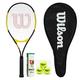 Wilson Nitro Excel 112 Tennis Racket With Full Length Cover and 3 Wilson Tour All Court Tennis Balls