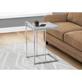 Accent Table / C-Shaped / End / Side / Snack / Living Room / Bedroom / Metal / Laminate / Grey / Chrome / Contemporary / Modern - Monarch Specialties I 3639