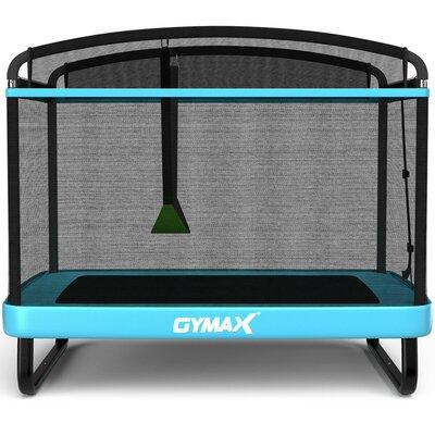 Gymax 6.25' Rectangle Backyard Trampoline w/ Safety Enclosure, Steel in Blue/Black | Wayfair GYM07673