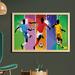East Urban Home Ambesonne Soccer Wall Art w/ Frame, Soccer Design Elements w/ 4 Player Different Field Positions League Men Modern | Wayfair