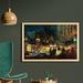 East Urban Home Ambesonne Night Wall Art w/ Frame, Painting Of Shopping Street City w/ Colorful Nightlife Abstract Brushstrokes Art | Wayfair