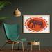 East Urban Home Ambesonne Circus Animals Wall Art w/ Frame, Style Doodle In The Orange Sun w/ Vibrant Floral Ornaments | Wayfair