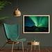 East Urban Home Ambesonne Aurora Borealis Wall Art w/ Frame, Wooden Bridge Solar Sky Scenic Radiant Rays Arctic Magic Scenery | Wayfair