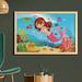 East Urban Home Ambesonne Underwater Wall Art w/ Frame, Mermaid Swimming Underwater In The Ocean Smiles Cheerful Happiness Theme | Wayfair