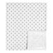 Sweet Jojo Designs Watercolor Floral Polka Dot Polyester Baby Blanket in Gray/White | 36 H x 30 W x 0.2 D in | Wayfair