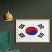 East Urban Home Ambesonne Korean Flag Wall Art w/ Frame, South Korea Country Concept Grunge Painting | 35.43 H x 23.62 W x 1.26 D in | Wayfair