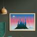 East Urban Home Ambesonne Fantasy Wall Art w/ Frame, Silhouette Of Medieval Tale Castle w/ Stars On Sky Cartoon Design | Wayfair