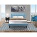 Andover Mills™ Franklin Square Upholstered Platform 2 Piece Bedroom Set Upholstered in Blue | 41.3 H x 65 W x 89 D in | Wayfair