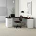 Upper Square™ Kadian Reversible L-Shape Executive Desk Wood in White | 29.7 H x 71.1 W x 62.8 D in | Wayfair 405B060352E34EA688A6B542F3D3E74E