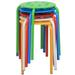 Symple Stuff Janeen Accent Stool in Red/Green/Yellow | 17.3 H x 12.2 W x 12.2 D in | Wayfair 26E1D1EE654142A080B6D7EC29504F1D