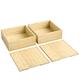 KD Essentials – Set aus Bambus-Aufbewahrungsboxen 2x S, 2x naturfarbene Deckel (praktische, elegante Allzweck-Bambuskisten für Büro, Wohnzimmer, Küche, stapelbar, zertifiziertes Holz)