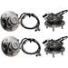 2009-2012 Volkswagen Routan Front and Rear Wheel Hub Assembly Set - Detroit Axle