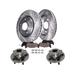 2002-2005 Dodge Ram 1500 Front Brake Pad and Rotor and Wheel Hub Kit - Detroit Axle