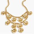 J. Crew Jewelry | J. Crew Statement Gold Flower Necklace | Color: Gold/Silver | Size: Os