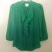 Anthropologie Tops | Anthropologie Hd In Paris Womens Ruffle Picea Top | Color: Green | Size: 4