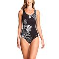 Zoggs Women's Vienna Scoopback 32 One Piece Swimsuit, Black/Multi