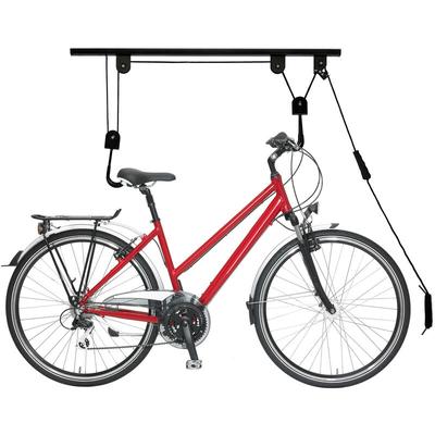 Relaxdays - Fahrradlift, bis 20 kg, Deckenlift mit Seilzug, Stahl, für Garage & Keller, Fahrrad Image