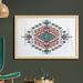 East Urban Home Tribal Wall Art w/ Frame, Mexican Symmetrical Design 4 Corner Art Pattern, Printed Fabric Poster For Bathroom Living Room Dorms | Wayfair