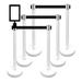 VIP Crowd Control 36" Retractable Belt Queue Safety Stanchion Barrier (6 Posts w/78" Blk Belt+SF+W Receiver) in White | Wayfair 1000WHT-1705-1568