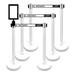 VIP Crowd Control 36" Retractable Belt Queue Safety Stanchion Barrier (6 Posts w/78" Keep Social Distance+SF+WR) in White | Wayfair
