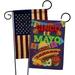 Breeze Decor Cinco De Mayo 2-Sided Polyester 19 H x 13 W Garden Flag in Black/Orange/Red | 18.5 H x 13 W in | Wayfair