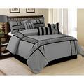 Lark Manor™ Rowley Microfiber 7 Piece Comforter Set Polyester/Polyfill/Microfiber in Black | Queen Comforter + 6 Additional Pieces | Wayfair