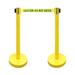 VIP Crowd Control 36" Retractable Belt Queue Safety Stanchion Barrier (2 Posts w/78" Caution-Do-Not-Enter) in Yellow | 36 H x 78 W x 12 D in | Wayfair