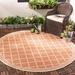 Orange 0.19 in Area Rug - Charlton Home® Adler Geometric Indoor/Outdoor Area Rug Polypropylene | 0.19 D in | Wayfair