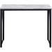 Inbox Zero Anike Desk Wood/Metal in White/Black | 28 H x 18 W x 35 D in | Wayfair 1BDF14E7F1B647219143DC5FC6A61C41