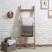 Millwood Pines 4.5 ft Solid Wood Blanket Ladder Wood in Brown | 54 H x 18 W x 3.5 D in | Wayfair 72E006F4B75B480C9B9351614693EB38