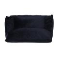 Trule Large Velvet Bean Bag Sofa Velvet in Black | 32 H x 60 W x 40 D in | Wayfair F23344946326479F9004A748126249CE