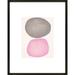 AllModern Lucian Watercolor Ribbon I by Emma Caroline - Picture Frame Graphic Art Print on Paper Metal in Gray/Pink/White | Wayfair