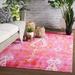 Pink 32 x 0.2 in Area Rug - World Menagerie Jambi Ikat/Beige Indoor/Outdoor Area Rug Metal | 32 W x 0.2 D in | Wayfair