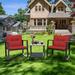 Latitude Run® Outdoor Rocking Wicker/Rattan Chair w/ Cushions in Red | 28 H x 25 W x 27 D in | Wayfair CCD298C6D27640E18A01E61FB348B17B