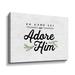 Trinx Oh Come Let Us Adore Him - Textual Art on Canvas in Black | 14 H x 18 W x 2 D in | Wayfair 404F47F5827A4E79B70FB41D1F26189C
