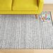 Gray 72 x 0.25 in Area Rug - Union Rustic Kallye Chevron Striped Flatweave Ivory/Light Indoor/Outdoor P.E.T. Area Rug Recycled P.E.T./Cotton | Wayfair