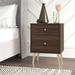 Mercury Row® Mccomas 2 - Drawer Nightstand Wood in Brown | 24.5 H x 18 W x 16 D in | Wayfair 6D538EAC901440FAA5C753C5A0459510