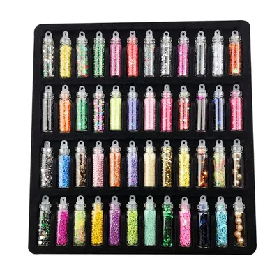 Poudre pailletée pour ongles mini paillettes colorées série de perles à ongles gel UV acrylique
