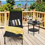 Gymax Set of 2 Patio Chaise Lounge Chair Aluminum Adjustable Recliner - See Details