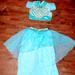 Disney Matching Sets | Disney Jasmine Costume Girls Size 9/10 | Color: Blue | Size: 10g